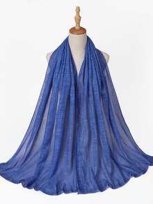 Elegant New Textured Breathable Fashion Luxurious Heavy Rhinestone Glitter Shimmer Hijab Scarf - Multicolor - View 5