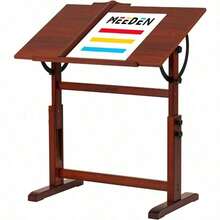 MEEDEN Mesa de dibujo de madera clásico: 35.5 x 23.5 pulgadas mesa de dibujo de artista con altura ajustable y mesa inclinable computadora de pintura de estudio para escribir lectura bocetos - Multicolor - Ver 1