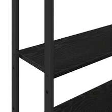 Larryhot Armadio per Libri Rovere Nero 60 x 24 x 161 cm, Facile da assemblare, dall'estetica elegante e raffinata, pratica per riporre gli oggetti, la scelta ideale per l'organizzazione e la decorazione domestica - nero - Visualizzare 9