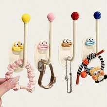 Cârlig multifuncțional, elegan de păr creativ, organizator pentru elegan de păr, agrafe de păr, benzi de păr, suport pentru legături elastice de păr, cârlig adeziv, depozitare accesorii pentru bijuterii - Multicolor - Vizualizare 1