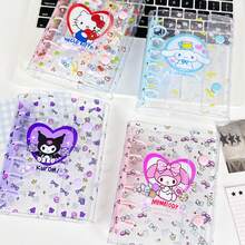 A7透明活页夹，6孔软皮笔记本活页夹，透明活页装订封面，可拆卸圆形活页夹 - 彩色 - 查看 8