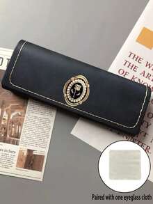 Caja de almacenamiento de gafas de metal con diseño de rosa, estuche de viaje portátil para gafas con estilo retro elegante, incluye 1 paño de microfibra, estuche rígido de PU de varios colores para gafas - Multicolor - Ver 10