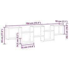 Larryhot Estante cubo de pared 5 compartimentos madera ingeniería negro, Fácil de montar, elegante y hermoso, y conveniente para almacenar artículos, es una opción ideal para el almacenamiento y la decoración del hogar. - Negro - Ver 9