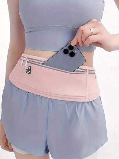 专业跑步腰包，便携式腰包，带手机袋，男女通用健身运动包，可调节肩带，防水腰包，适合户外运动、旅行、慢跑、徒步、骑行等。