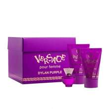 Versace Dylan Purple 女士 3 件迷你套装（淡香水 5ml+沐浴露 25ml+身体乳 25ml）香水旅行必备套装 3 件套装三件套装生日毕业派对旅行露营户外学校校园旅行节日夏季秋季万圣节夏季精选夏季必备品夏季经典礼物魅力氛围日常使用 - 多樣化香型 - 查看 2