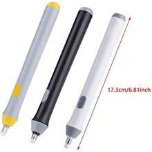 Gomas de borrar eléctricas, Tenwin, funciona con pilas, borrador automático portátil de plástico, borrador eléctrico con 22 recambios de borrador de goma reemplazables adicionales para dibujo técnico de grafito (negro) Adecuado para aprender, trabajar y enseñar en el aula. - Negro - - Ver 9