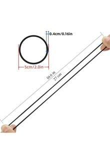 20pcs Black High Elastic Hair Ties, For Girls, Ponytail Holders - Black - View 4