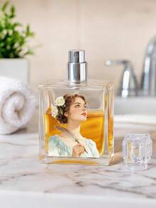 Elegant Camellia Mist Transparent Glass Spray Bottle - Leak-Proof Perfume Bottle, Refillable For Liquids/Soap, Suitable For Commercial Use, Salons, Spas And Travel, European Style Glass Bottle, Portable, Unisex