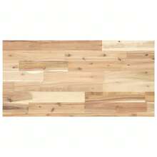Larryhot Ripiano a Parete 100x40x4 cm Legno Massello Acacia Non Trattato, Facile da assemblare, dall'estetica elegante e raffinata, pratica per riporre gli oggetti, la scelta ideale per l'organizzazione e la decorazione domestica - Castano - Visualizzare 2