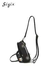 新颖越野车造型手提包，女士新款创意独特汽车造型单肩包，复古斜挎包 - 彩色 - 查看 5