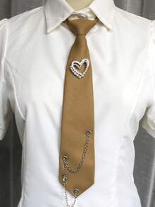心形链条领带，简约时尚的衬衫配饰，高端美感，适合JK学院风。 - 彩色 - 查看 5