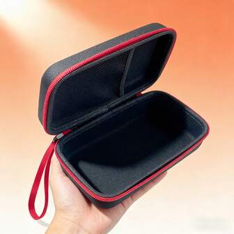 1 pieza Bolsa/Caja de almacenamiento de cable de Navidad, de material EVA suave y duradero, con bolsillo de malla interior, con correa colgante, espaciosa, adecuada para almacenar varios dispositivos electrónicos como: mandos de juegos, radios, afeitadoras eléctricas, baterías portátiles, cargadores de teléfonos, cables de datos, unidades USB, auriculares inalámbricos, mandos a distancia, reproductores de MP3, baterías