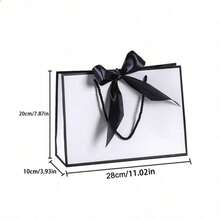 1pc Customized Gift Bag With Logo, Name, Blessing, Gift Packaging Bag, Birthday Gift Bag, Customized Packaging, Creative, High-End, Black Bow Customized Gift Bag,Multi-Functional, Ornamental,Reusable,Exquisite,Stylish,High-Quality,Colorful,Modern,Custom,Personalized,Unique,Ideal Gifts For Him,Ideal Gifts For Her,Boyfriend,Dad,Girlfriend,Mom,Family - Multicolor - View 4