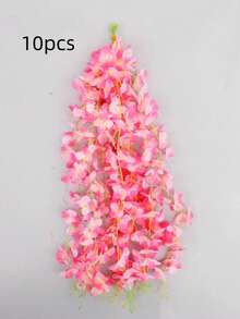 5/10pcs Artificial Wisteria Flowers, 3.75ft Artificial Flower Rope, Fake Hanging Flowers, Silk Wisteria Flower Garlands, Wedding Party Home Decoration, Green Wall Ceiling Flower Decoration, Perfect Wedding Hanging Decoration, Suitable For Parties, Birthdays, And Families - Multicolor - View 12