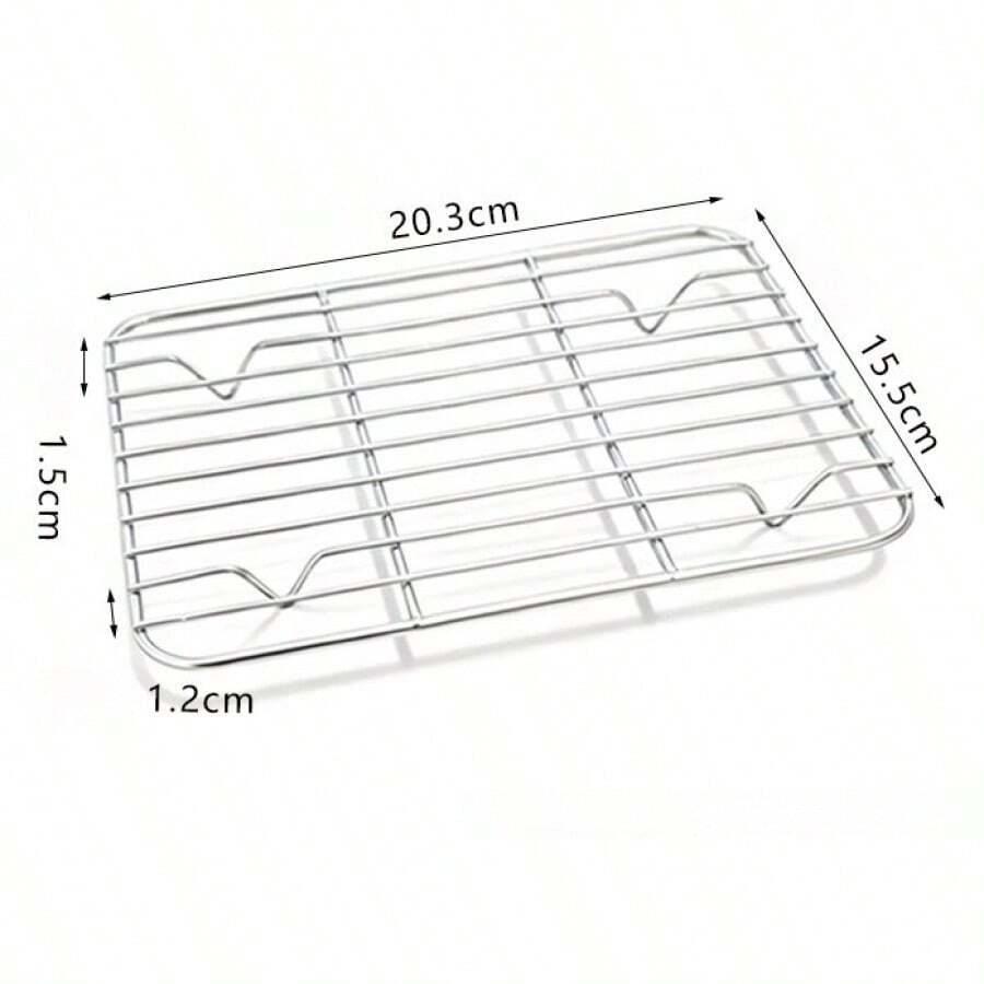 Stainless Steel Mesh Cooling Rack For Barbecue, Draining Rack, Oil Separator, Cooking Rack, Cake Cooling Rack, Bread Cooling Rack - 20.7x15.5x1.5cmE款 - 查看 1