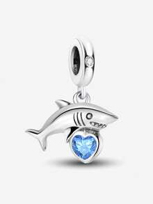 1 buc pandantiv la modă cu mărgele de rechin, potrivit pentru brățară de femei, brățară DIY pentru confecționarea bijuteriilor și accesorii de zi cu zi, potrivit pentru fete care poartă - rechin - Vizualizare 2