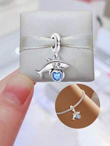 1 buc pandantiv la modă cu mărgele de rechin, potrivit pentru brățară de femei, brățară DIY pentru confecționarea bijuteriilor și accesorii de zi cu zi, potrivit pentru fete care poartă - rechin - Vizualizare 8