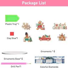 Decor For Home Diamonds Art Kit Decorations, 6 Pack Christmas Diamonds Painting Kit For Adult Tabletop Gift DIY 5D Diamonds Dots, Special Crystal Diamond Gingerbread Man Snowflake Coffee - DP02410 - 查看 7