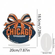 Fairyland JinWenn Decor For Home Diamonds Art Kit Decorations, Football Diamonds Painting Kit For Adult Tabletop Gift DIY 5D Diamonds Dots Chicago Home Special Crystal Diamond 7.28x7.87 Inch - DP02557 - 查看 4