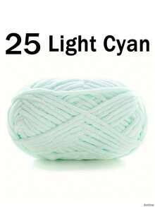 1/2包天鹅绒柔软纱线，50克/包，60米/包，手工DIY编织中等粗细纱线，冰棒色纱线，粗涤纶柔软编织纱线，适合DIY工艺品，适合编织围巾、帽子、鞋子、包包、靠垫、玩偶、毯子、拖鞋、手工钩编项目等等。 - 彩色 - 查看 38