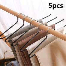 5Pcs Metal Goose Shape Pants Hanger Seamless Anti Slip Pants Rack Space Saving Z-Shaped Pant Hangers Wardrobe,Stainless Steel Goose-Shaped Pants Rack Non-Slip Household Telescopic Clothes Rack Multi-Layer Storage Clothes Rack