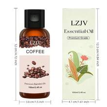 LZJV 100ml/3.4oz, 30ml/1.0oz Difusor de aceite esencial de café, Aceite esencial de café, Aceite de masaje, Difusor de fragancias para el hogar, Fragancias para el hogar, Cuidado facial, Regalo - café - Ver 9