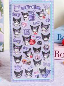 1pc Cartoon 3D Crystal Sticker, Cute Japanese Cartoon Style, Phone Case Sticker, Handmade Sticker, Decorative Sticker, Desktop Decor Sticker (Some Styles May Have Color Differences, Random Delivery) - Multicolor - View 10