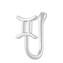 朋克风十二星座图案铜质鼻环,女士假鼻环饰品,适合日常休闲、情人节、度假、节日佩戴,也是送给女性的礼物、女士饰品、闺蜜礼物的理想之选。 - 銀色1 - 查看 10