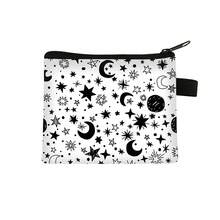 Nueva Monedero con Estampado de Serie Espacial - Bolsa Portátil para Tarjetas, Monedas y Llaves, Material de Poliéster, Paquete de Pieza Única - Multicolor - Ver 2