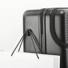 Carry-On Suitcase With Cup Holder - 20-Inch Front Opening Luggage For Travel - Black - View 9