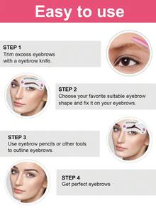 24pcs Reusable Plastic Eyebrow Shaping Stencils, DIY Makeup Tools, Eyebrow Shaping Stencils, Eyebrow Shaping Card, Eyebrow Shaping Assist, Beauty Tools, Waterproof And Durable Eyebrow Stencils, Suitable For Beginners And Professionals - Multicolor - View 5