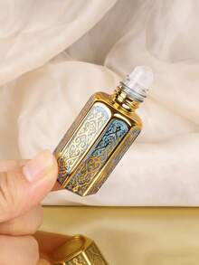 12毫升玻璃精油滚珠瓶，配不锈钢滚珠 - 可重复灌装旅行香水瓶，奢华礼品（皇冠盖，椭圆形设计）| 芳香疗法及送礼必备美容单品 - 彩色 - 查看 10