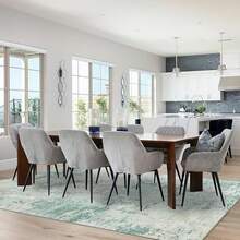 Runner Rug 2x6 Modern Abstract Hallway Rug Washable Area Rug Soft Area Rug For Bedroom Stain Resistant Rugs With Non Slip Backing Low Pile Rug For Kitchen Bathroom - Mint Green - View 3