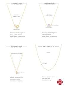 1pc 925 Sterling Silver Necklace For Women 18K Gold Plated CZ Pendant Necklaces Jewelry For Gift For Mom & Daughte Engagement Wedding Birthday Christmas Gifts - Gold - View 11