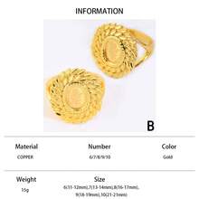 21k Gold-Plated Luxury Dubai Ring, Saudi Elegant Wedding Ring, Oman Islamic Women Party Jewelry - Coin Ring - View 16