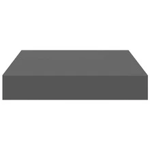 Larryhot Scaffale a Parete Grigio Lucido 23x23,5x3,8 cm in MDF, Facile da assemblare, dall'estetica elegante e raffinata, pratica per riporre gli oggetti, la scelta ideale per l'organizzazione e la decorazione domestica - Grigio - Visualizzare 6