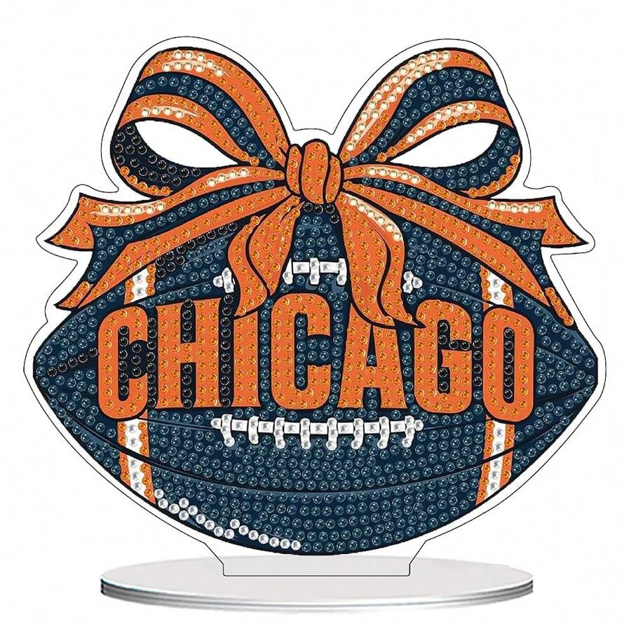 Fairyland JinWenn Decor For Home Diamonds Art Kit Decorations, Football Diamonds Painting Kit For Adult Tabletop Gift DIY 5D Diamonds Dots Chicago Home Special Crystal Diamond 7.28x7.87 Inch - DP02557 - 查看 1