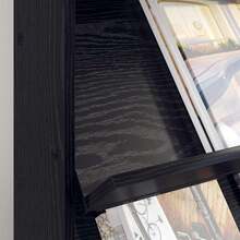 vidaXL Étagère à magazines avec étagère Chêne noir 70 x 41 x 96 cm - Noir - Voir 5