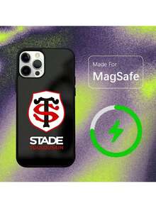 Funda de teléfono compatible con Stade-Toulousain para 16, 15, 14, 13, 12, 11, Pro, Max, Plus, Mini, SE Rugby francés Magsafe Carga inalámbrica magnética, funda compatible con 17 Pro Case, 17 Pro Max Case, 17 Case, 16 Pro Case - Z6 - Ver 5