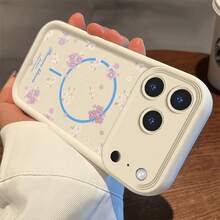 Flower phone case suitable for  17 16 16E 15 14 13 12 11 Pro Max 17 Air 16 Plu silicone all inclusive protection anti slip and anti fall soft case - Concha escalonada 17 flores SKU2 - Ver 7