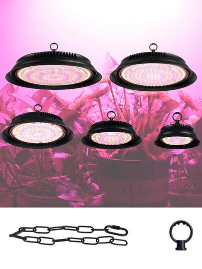 LED Green Plant Grow Light 220V Potting Flower Fruit Vegetables Succulent Cactus Cultivate Lamps 100-277V Full Spectrum UFO Shed Hanging Planting Fill Lamp UV IR Greenhouse Tent Hydroponics System 110V Sunlight Seeding Lights Red Blue Blossom Sapling Bonsai Moss Ferns Plants Lighting With Hook EU Plug 45/100/150/210/300leds