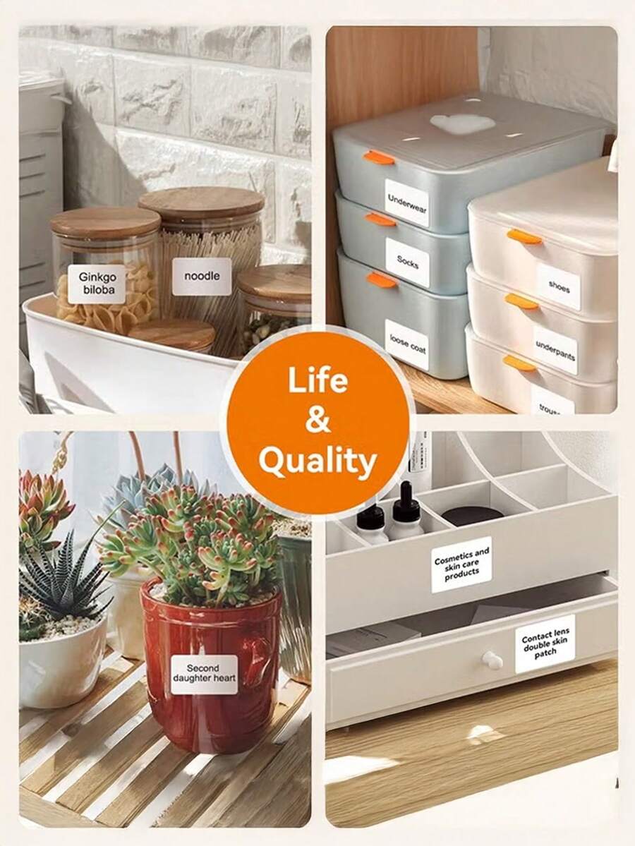 1 Pack Thermal Label Paper, Sticker Labels, Suitable For Kitchen Organization, Small Business Packaging, Waterproof And Tear-Resistant Adhesive Material, Minimalist Design, Clear Printing, Strong Adhesiveness, Essential Organizational Item To Improve Life Quality - Multicolor - View 1