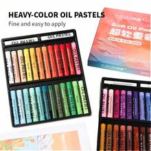 1 conjunto 12/24/48 Colores Pasteles de aceite súper suave, lápices de arte, suministros de dibujo profesionales, ideales para aulas escolares y principiantes - Conjuntos - Ver 3