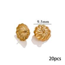 20pcs Stainless Steel Bead Pearl Flower Caps Clasps Hooks Top Drilled End Caps DIY Charm Connectors Jewelry Findings Accessories