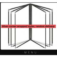A4 Leather Transparent Menu Display Book, 1PC Restaurant Holder Cash Register Kitchen Organizer