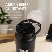 TendenciaVavichica Termo 1700ml Acero Inoxidable Antifugas Camping NegroCalidad premium - 1 - Ver 4