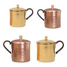 TendenciaCobre 350 Ml Martillado Vaso Taza For Té DeCalidad premium - 1 - Ver 5