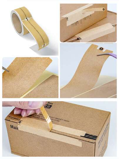 200/150/100张自粘封口贴纸，长方形，一次性封口标签，用于安全包装和邮寄礼物，为情人节和生日礼物增添仪式感。