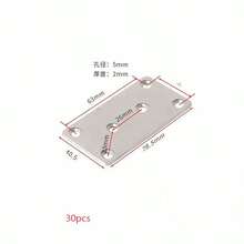 30pcs Furniture & Cabinet Reinforcement Plate - 90° Angle Bracket For Repair And Strengthening, Rust-Resistant Stainless Steel