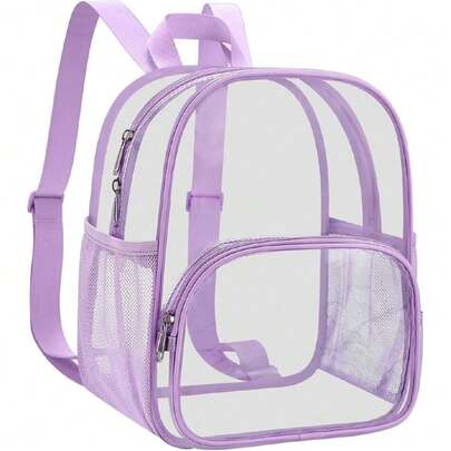 - Mochila transparente para eventos de estadio, PVC transparente, impermeable, pequeña bolsa transparente para escuela, conciertos, deportes,37310932